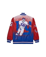 Mitchell & Ness Men's Lawrence Taylor Royal New York Giants Retired Player Graphic Full-Snap Satin Jacket