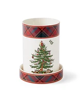 Spode Christmas Tree Tartan Wine Chiller Coaster Set