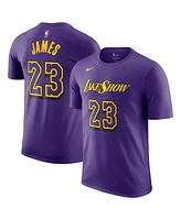 Nike Men's Purple Lebron James Los Angeles Lakers 2024/25 City Edition Name Number T-Shirt