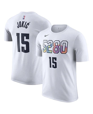 Nike Men's White Nikola Jokic Denver Nuggets 2024/25 City Edition Name Number T-Shirt