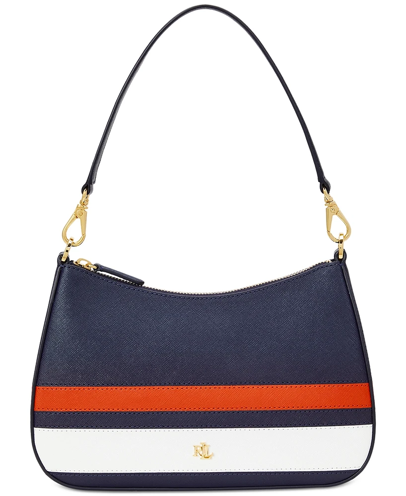 Lauren Ralph Lauren Striped Leather Danni Bag