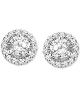 Gia Certified Diamond Halo Stud Earrings (1-1/4 ct. t.w.) in 14K White Gold