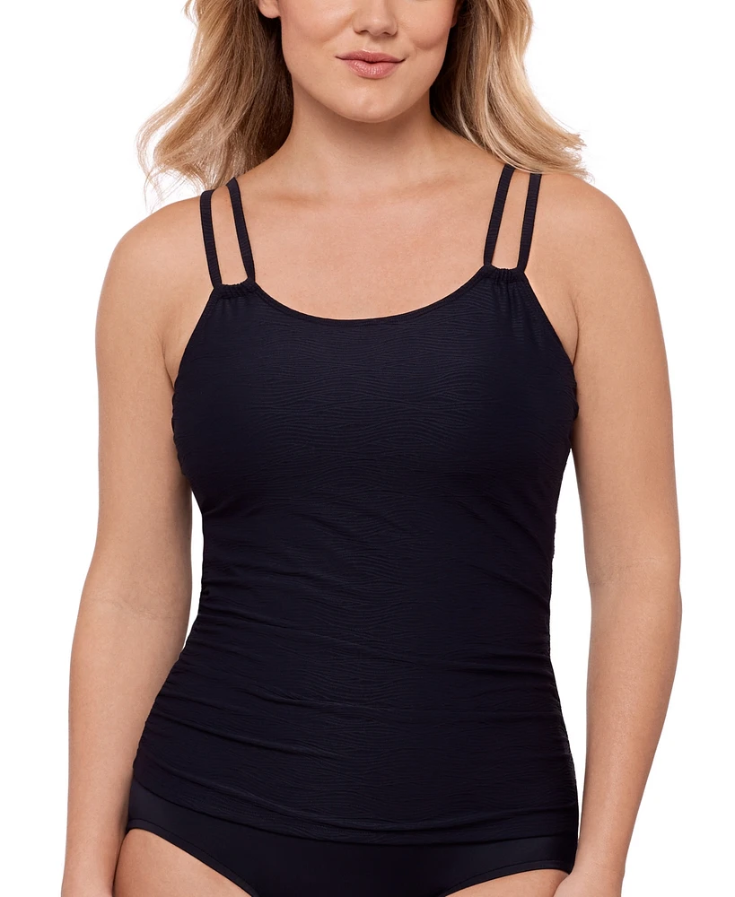 Swim Solutions Women's Tunnel Tankini Top, Exclusively at Macy's