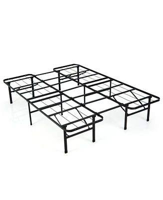 Gouun Full Size Folding Steel Platform Bed Frame for Kids and Adults-Full Size