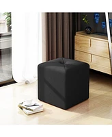 The Pop Home Square Upholstered Ottoman, Footrest for Living Room, Bedroom & Kids Playroom-The