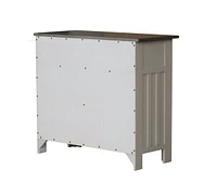 Kings Brand Furniture Gwinn Buffet Storage Cabinet with Wine Rack, White