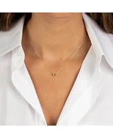 By Adina Eden Bow Tie Pendant Necklace 14K