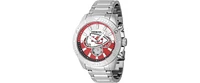 Invicta Men's 47941 Nfl Kansas City Chiefs Quartz Multifunction Red, Silver Dial Watch