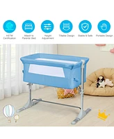 Gouun Boys Travel Portable Bed Side Sleeper Bassinet Crib with Carrying Bag