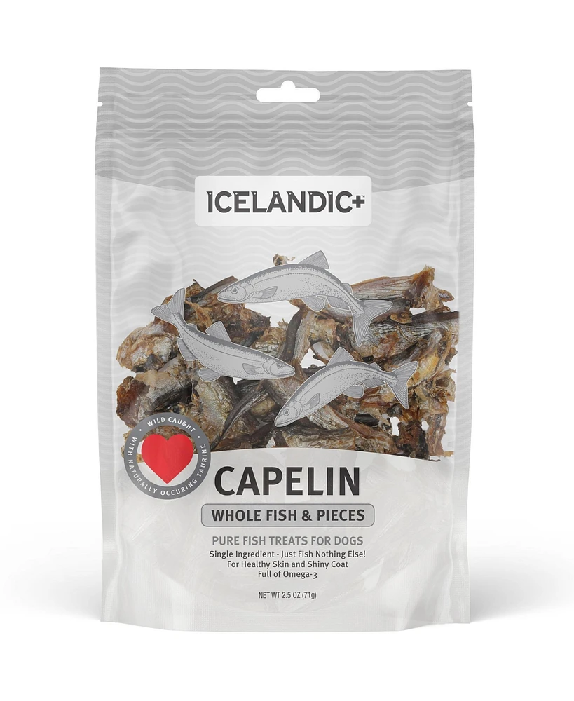 Whole Fish & Pieces: Capelin - Dog Treat 2.5oz