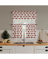 No. 918 Christmas Pickup Truck Semi-Sheer Rod Pocket Kitchen Curtain Valance