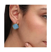 Sohi Women's Veined Stud Earrings