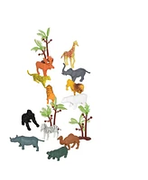 Wild Republic Polybag Mini Wild Animal Figurines, 12 Pieces