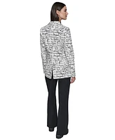 Karl Lagerfeld Paris Women's Printed Script Blazer