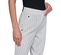 Karl Lagerfeld Paris Women's Slim Pinstripe Pants