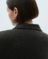 Mango Women's Lurex Knitted Shirt
