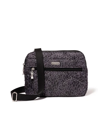 Baggalini Quilted Double Zip Anytime Crossbody Bag