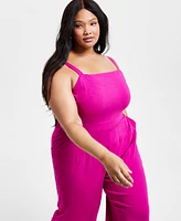 Bar Iii Plus Sleeveless Jumpsuit, Created for Macy's