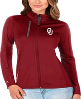 Antigua Women's Crimson/Graphite Oklahoma Sooners Generation Full-Zip Jacket