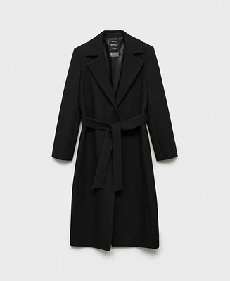 Mango Women's Detachable Collar Manteco Wool Coat