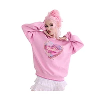 Cotton On Women's Peach Prc Crew Sweatshirt