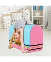 Costway Mailbox Tumbling Mat Gymnastics Vaulting Box with Detachable Mat & Carrying Handle