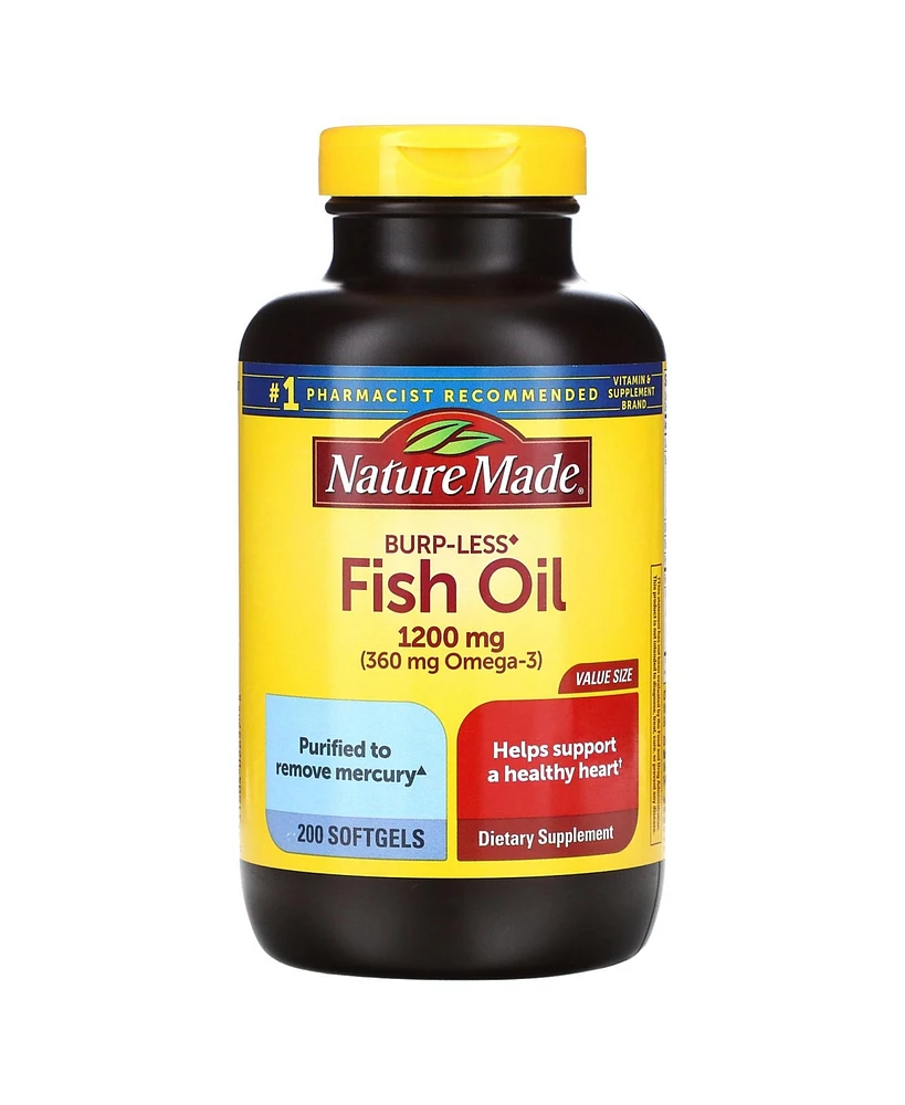 Nature Made Fish Oil Burp-Less 1 200 mg