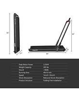 Gymax 2.25HP Under Desk Electric Pad Treadmill Running Machine