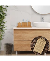 Casafield Hyacinth Waste Basket - Natural, Woven Trash Can for Garbage the Bathroom, Bedroom, Laundry Room, Home Office