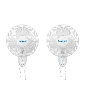 Hurricane Supreme 12 Inch Oscillating 3 Speed Portable Wall Mount Fan