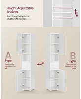 Slickblue Tall Bathroom Cabinet Slim Storage for Space-Saving Organization