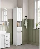 Slickblue Tall Bathroom Cabinet Slim Storage for Space-Saving Organization