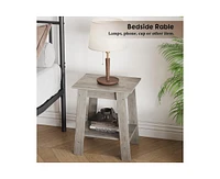 gaomon Side Table, End Table, Nightstand, 2-Tier Storage Shelf, Entryway Table, Sofa Table for Small Space, Living Room, Bedroom