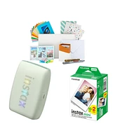 Fujifilm Instax Mini Link 3 Compact Smartphone Printer Sage Green Bundle