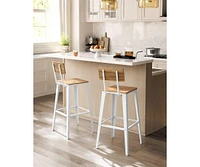 Slickblue Tall Bar Stools with Backs Stylish and Supportive Seating for Bars Counters