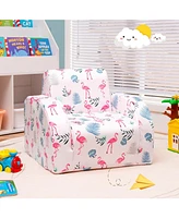 Gouun 3-in-1 Convertible Kid Sofa Bed Flip-Out Chair Lounger for Toddler