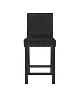 The Pop Home Set of 4 Dining Chairs with Nailhead Trim,Upholstered for Kitchen or Room-The