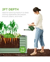 Best Choice Products 4x2x2ft Outdoor Metal Raised Garden Bed, Planter Box for Vegetables, Flowers, Herbs