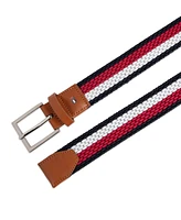 Tommy Hilfiger Men's Giftable Boxed Fully Adjustable Stretch Casual Braided Belt