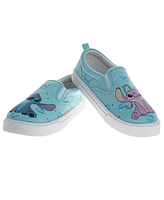 Disney Little and Big Kids Stitch Angel Girls' Slip On Low Top Canvas Sneakers