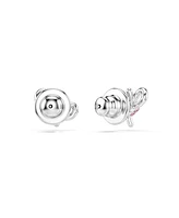 Swarovski Lifelong Bow Rhodium Plated Stud Earrings