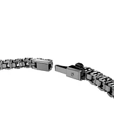 Swarovski Round Cut Ruthenium Plated Matrix Tennis Bracelet