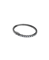 Swarovski Round Cut Ruthenium Plated Matrix Tennis Bracelet