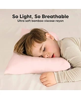 Cuddly Toddler Pillow with Pillowcase, 13X18 Kids for Sleeping, Small Travel Pillows, Nursery