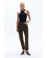 Nocturne Women's Stone Embroidered Mom Fit Jeans