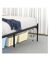 gaomon Bed Frame With Headboard, Metal Platform Bed Frame With Storage, No Box Spring Needed