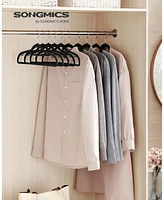 Slickblue Plastic Hangers Space Saving Clothes , Ultra Thin With Non Slip Rubber Coating, 30 Pieces