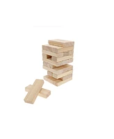 We Games Wooden Blocks Stacking Tower Game with Wooden Box, Short, 27 Blocks