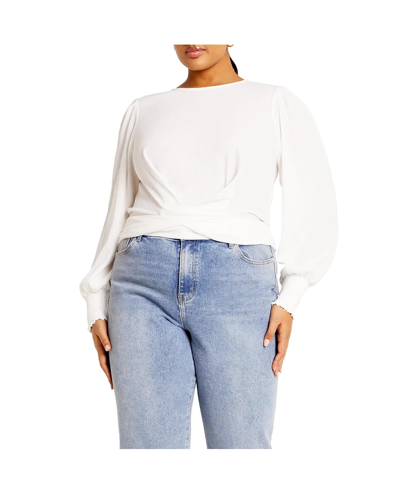 City Chic Plus Amira Twist Top