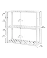 Slickblue 3-Tier Adjustable Rack, Multifunctional Utility Storage Shelf for Bathroom, Kitchen, Living Room